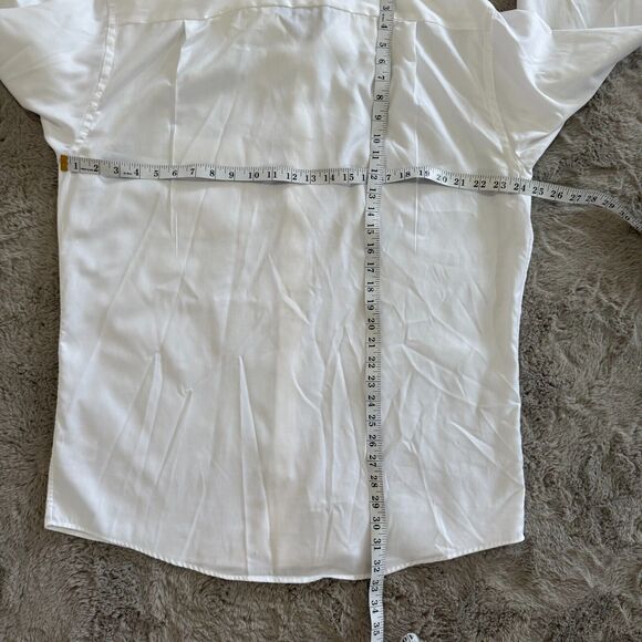 Eton White Made-to-Measure Dress Shirt 100% Cotton Size L/X Career Formal Luxury - Picture 10 of 12